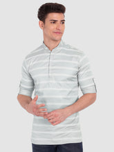 Mens Multi Strip Full Sleeve Kurta